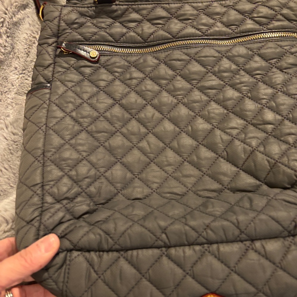 MZ Wallace Crosby Quilted Magnet Gray and Gold Tote Magnet Color - Picture 8 of 16